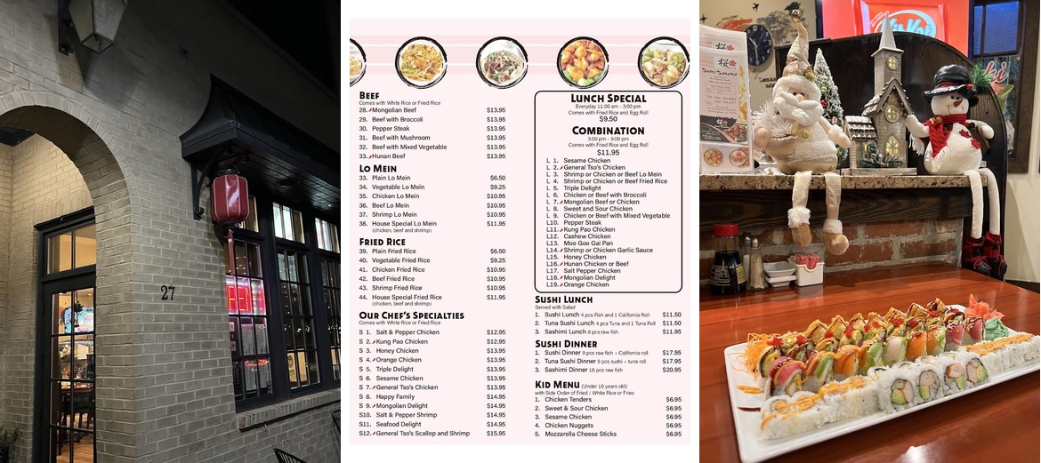 Shiki Sakura Menu